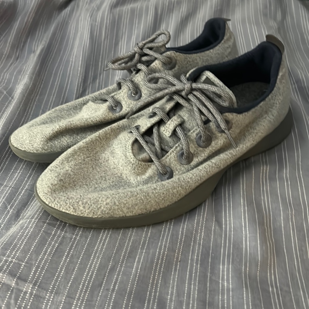 Allbirds Gray Wool Runners Lace Up Everyday Sneakers Size 13